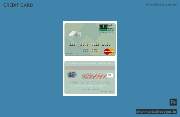 Beispielvorschau der Mastercard der Niger Bank of Africa